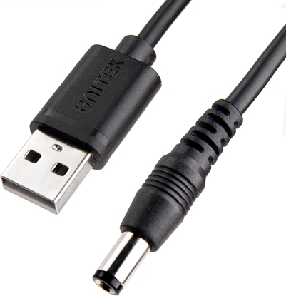 Attēls no Kabel USB Unitek USB-A - DC 5.5 mm 1.5 m Czarny (Y-C4046BK)