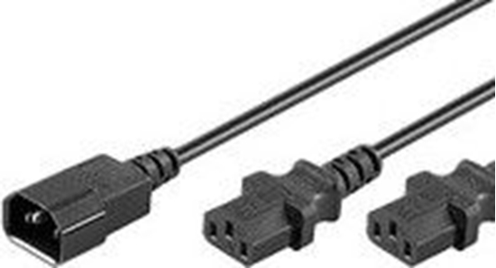 Picture of Kabel zasilajcy MicroConnect C13x2 - C14, 1.8m (PE061318)