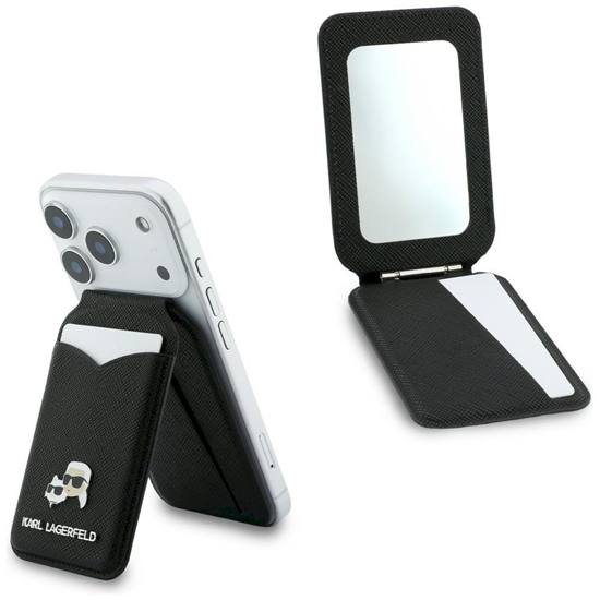 Picture of Karl Lagerfeld MagSafe Mirror Cardslot Wallet Black