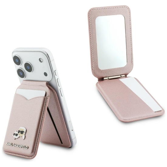 Picture of Karl Lagerfeld MagSafe Mirror Cardslot Wallet Pink