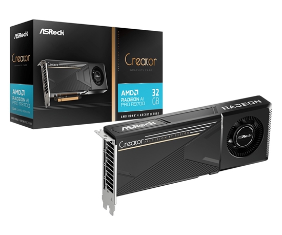 Изображение Karta graficzna Radeon AI PRO R9700 32GB GDDR6 256bit 4DP