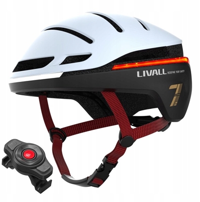 Picture of Kask szosowy 52-55cm wiata LED czujnik upadku SOS biay