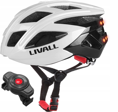 Picture of Kask szosowy Bluetooth 55-61cm LED/SOS/Intercom biay