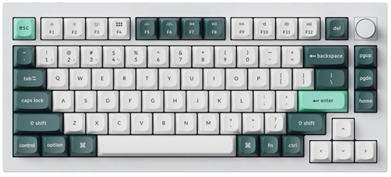 Picture of KEYBOARD WRL Q1 HE RGB/SHELL WHITE Q1H-P1 KEYCHRON
