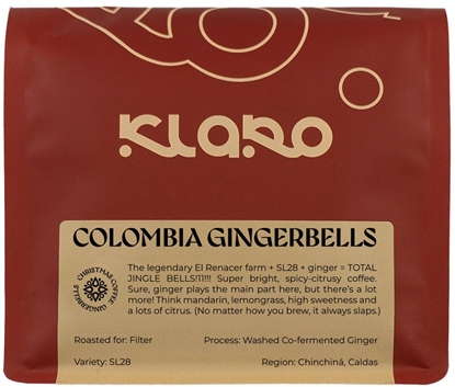 Изображение Klaro - kawa ziarnista Kolumbia Gingerbells Washed Co-fermented Ginger Filter 200 g