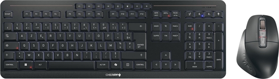 Изображение Klawiatura + mysz Cherry CHERRY Stream desktop ultimate klawiatura Doczona myszka Dom/Biuro USB + RF Wireless + Bluetooth AZERTY Francuski Czarny