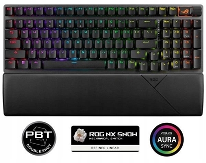 Attēls no Klawiatura Asus ASUS klawiatura ROG Strix Scope II 96 Wireless (ROG NX Snow) - Czechy/Sowacja
