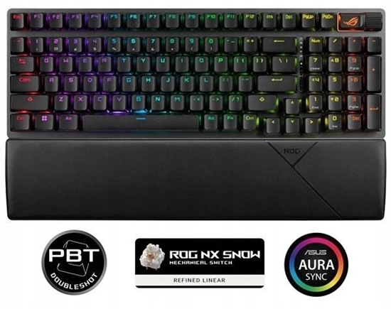 Изображение Klawiatura Asus ASUS klawiatura ROG Strix Scope II 96 Wireless (ROG NX Snow) - Czechy/Sowacja