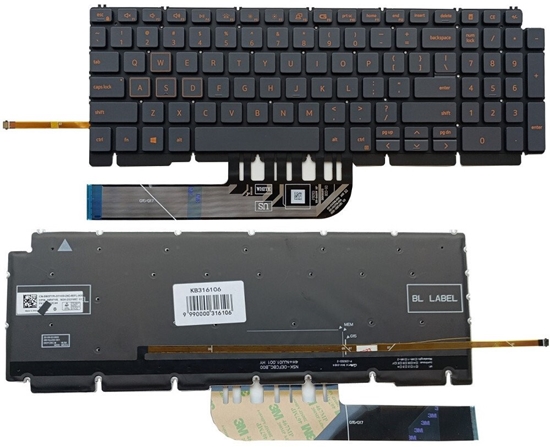 Picture of Dell Klawiatura DELL G15 5510 z podwietleniem US