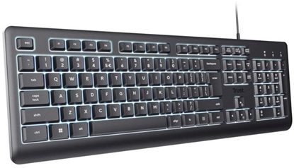 Picture of Klawiatura Trust TRUST klawiatura Primo, membranowa, USB-C, podwietlana, czarny