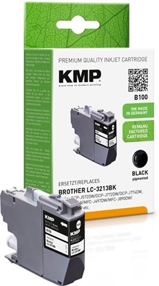 Изображение KMP B100 ink cartridge black compatible w. Brother LC-3213BK