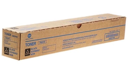 Picture of Konica Minolta TN221K (A8K3150) Toner Cartridge, Black