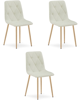 Picture of Krzeso beowe tapicerowane LIBRA tkanin do kuchni jadalni salonu x3