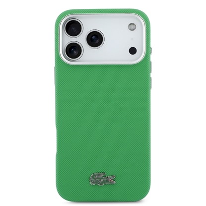 Picture of Lacoste PVC Iconic Petit Pique Metal Logo MagSafe Case for Apple iPhone 17 Pro Max