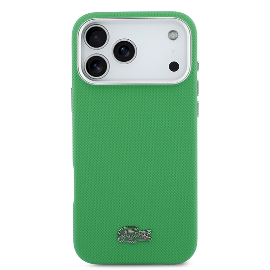 Picture of Lacoste PVC Iconic Petit Pique Metal Logo MagSafe Case for Apple iPhone 17 Pro Max