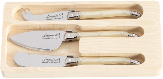 Изображение Laguiole LAGUIOLE Cheese knives Laguiole Pearl SET 3 SdV