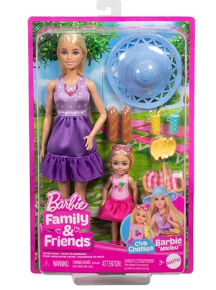 Picture of Lalka Barbie Mattel Family & Friends Siostry na pikniku (JBF43)
