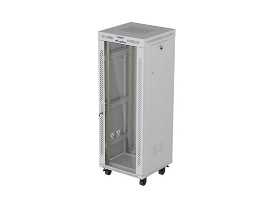 Picture of Szafa instalacyjna rack stojąca 19" 32U 600x600 szara drzwi     perforowane LCD ( Flat pack) 