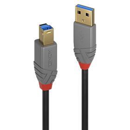 Attēls no Lindy 1m USB 3.2 Type A to B Cable, Anthra Line
