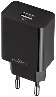 Изображение Maxlife adowarka sieciowa MXTC-11 1x USB 2,1A czarna