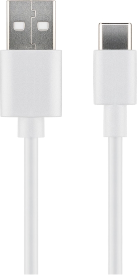 Picture of MicroConnect USB-C to USB2.0 A Cable  0.5m White  for synching and  5706998772398