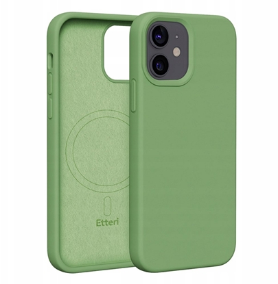 Attēls no Nakadka Etteri Silicone Mag do iPhone 12 / 12 Pro 6,1" jasnozielona