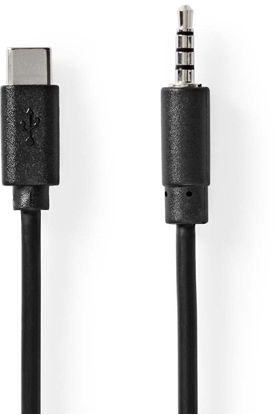Picture of Nedis CCGL65950BK10 kabel audio 1 m USB C 3.5mm Czarny