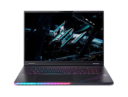 Attēls no Notebook|ACER|Predator|HELIOS 18 AI|CPU Intel Core Ultra 9|275HX|18 "|3840 × 2400 pixels|RAM 64 GB|DDR5-SDRAM|SSD 2000 GB|Discrete graphics NVIDIA GeForce RTX 5090|24 GB|On-board graphics Yes|Numeric keypad Yes|Keyboard language English|OS installed Wind