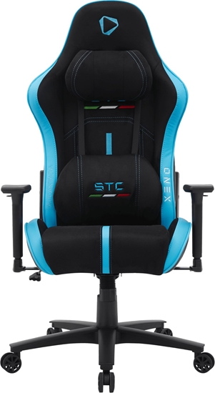 Изображение Onex Air Suede; PVC; Nylon caster; Metal | Gaming chairs | STC Alcantara L Series | Black/Blue