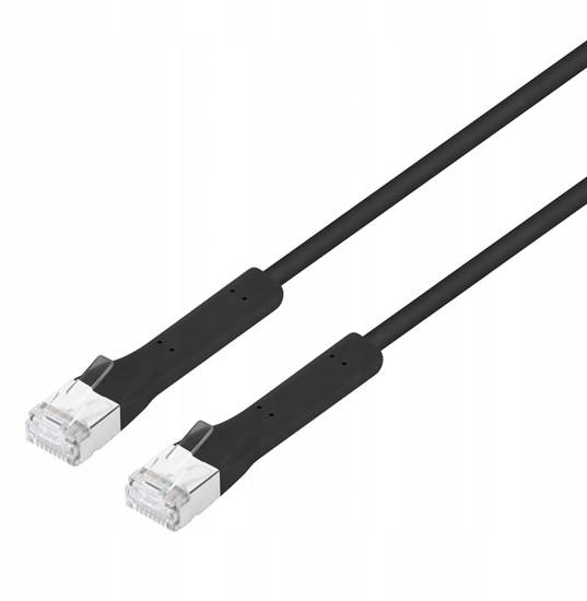 Picture of Patchcord Cat6a F/FTP 0,5m 100% CU czarny FlexiBoot Slim