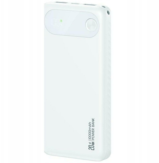 Picture of Powerbank PB80 10000mAh 20W PD 2xUSB-A + USB-C biały 