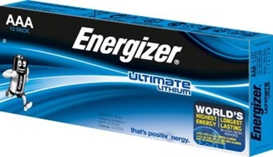 Picture of R03/AAA baterijas 1.5V Energizer Ultimate Lithium litija L92 iepakojumā 10 gb.