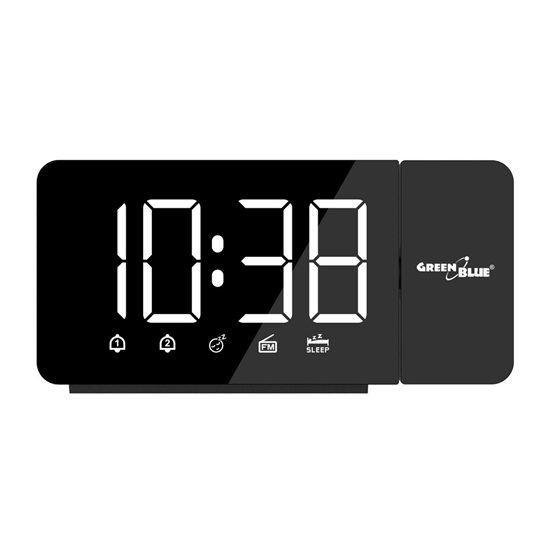 Изображение Radiobudzik cyfrowy LED GB172 radio FM, alarm, zegar 12/24, zasilanie USB 5V DC, CR2032 
