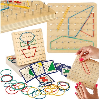 Picture of RoGer Developing game Geoboard with rubber bands