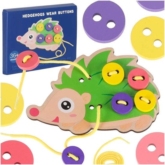 Picture of RoGer Educational Sewing Buttons Hedgehog Set