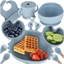 Picture of RoGer Silicone Baby Dining Set “Crab” 9pcs Blue