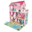 Attēls no RoGer Wooden Dollhouse with LED 70cm Pink