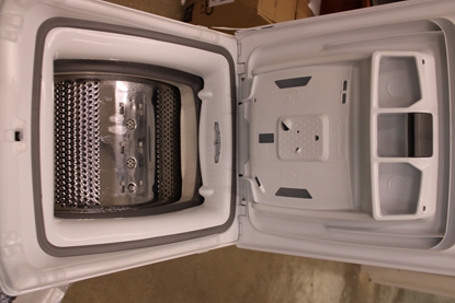 Attēls no SALE OUT. Candy TCA063D3-S Washing Machine, E, Top loading, Depth 60 cm, 7 kg, White | Candy Washing Machine | TCA063D3-S | Energy efficiency class C | Top loading | Washing capacity 6 kg | 1000 RPM | Depth 60 cm | Width 41 cm | Display | Digit | White | 