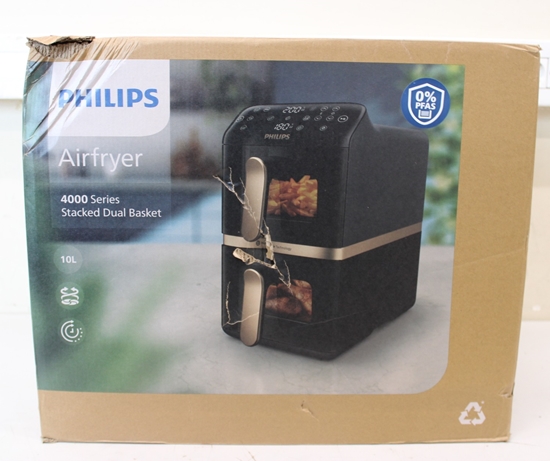 Picture of SALE OUT. Philips Dual Basket Airfryer | NA462/70 4000 Series | Power 2750 W | Capacity 10 L | Rapid Air technology | Black | DAMAGED PACKAGING, SCRATCHES , BROKEN CORPUS