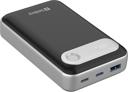 Picture of Sandberg Travel Powerbank 20000 PD35W, 20000 mAh, Lithium Polymer (LiPo), 3.7 V, Black, Silver