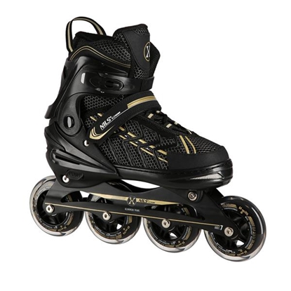 Picture of Skrituļslidas NA1128  BLACK-GOLD SIZE L(39-42) IN-LINE SKATES NILS EXTREME