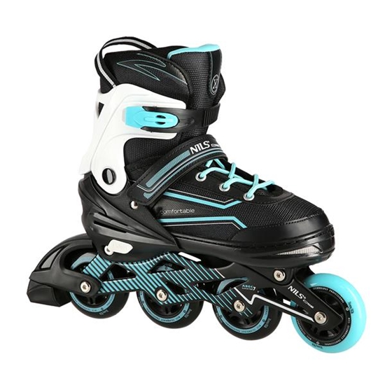 Изображение Skrituļslidas NA1169A TURQUOISE SIZE M(35-38) IN-LINE SKATES NILS EXTREME