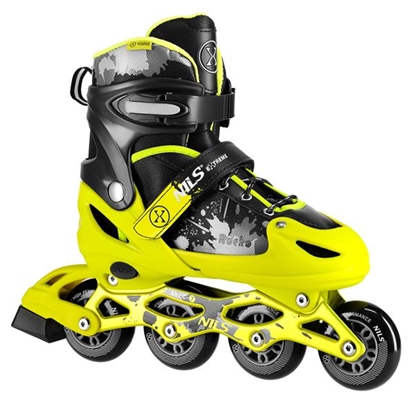 Изображение Skrituļslidas NA18137A IN-LINE SKATES ROCKO YELLOW SIZE L(39-42) NILS EXTREME