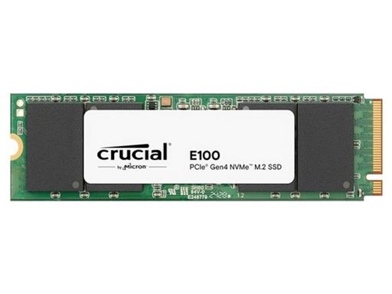 Picture of SSD|CRUCIAL|E100|480GB|M.2|PCIe Gen4|NVMe|3D NAND|Write speed 2500 MBytes/sec|Read speed 4500 MBytes/sec|CT480E100SSD8