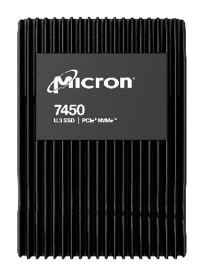 Изображение SSD|MICRON|SSD series 7450 MAX|3.2TB|PCIE|NVMe|NAND flash technology TLC|Write speed 5300 MBytes/sec|Read speed 6800 MBytes/sec|Form Factor U.3|TBW 17500 TB|MTFDKCC3T2TFS-1BC1ZABYYR