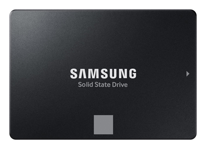 Attēls no SSD|SAMSUNG|870 EVO|8000 GB|Serial ATA III|Write speed 530 MB/s|Read speed 560 MB/s|2.5"|1200xTBW rating|MTBF 1500000 h|MZ-77E8T0B/EU
