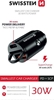 Picture of Swissten 30W Nano Metal Car Charger Adapter with 30W PD / SCP