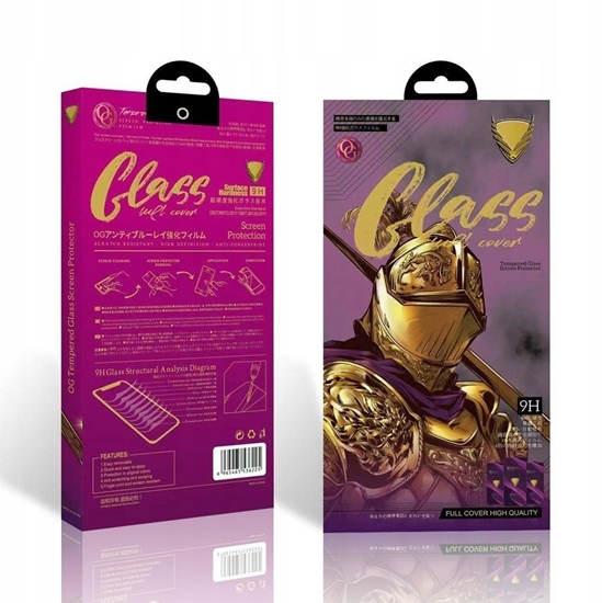 Picture of Szko hartowane OG Premium do Samsung Galaxy S25 czarna ramka kompatybilne z fingerprint