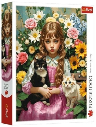 Picture of Trefl Puzzle 1000 Dziewczynka z kotami TREFL