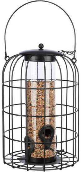 Изображение TRIXIE Food Dispenser, Hanging, Black, Metal, Plastic, 0.95 L, 170 mm, 260 mm